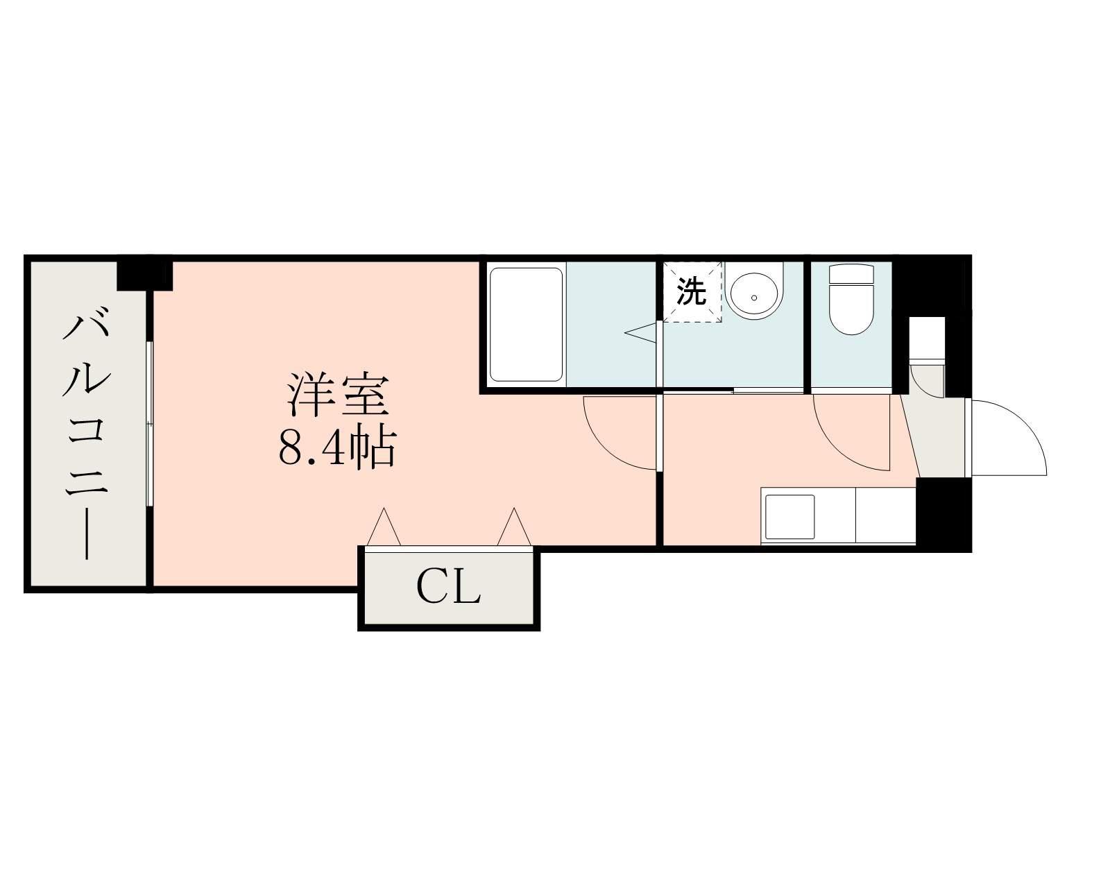 PREMIUM ARATA(1K/4階)の間取り写真