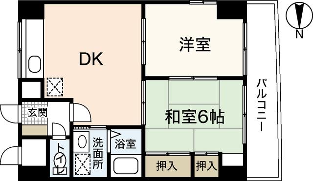コンフォートNビル3(2LDK/7階)の間取り写真
