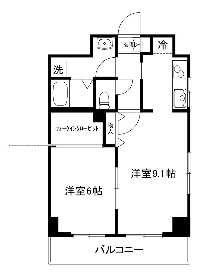 セゾンドミール(1LDK/5階)の間取り写真