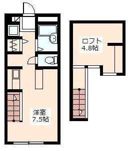 ミューズイン高塚(1SK/2階)の間取り写真