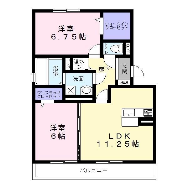 キッズコーレ(2LDK/1階)の間取り写真