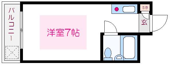 BELL GARDEN HEIGHTS(ワンルーム/4階)の間取り写真