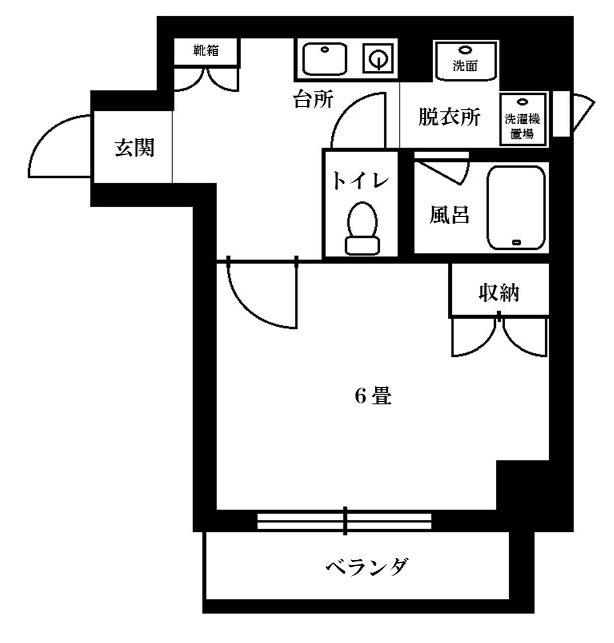 サンイースト(1K/3階)の間取り写真
