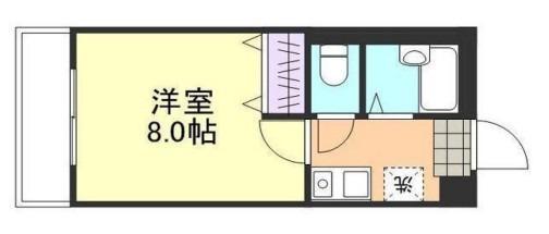 ルーチェ A(1K/2階)の間取り写真