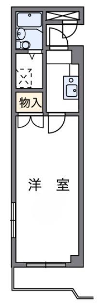 レオパレスサザンクロスプラザ(1K/3階)の間取り写真