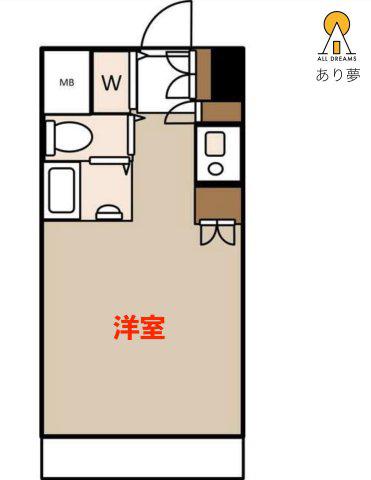 ルネ和田町(ワンルーム/6階)の間取り写真