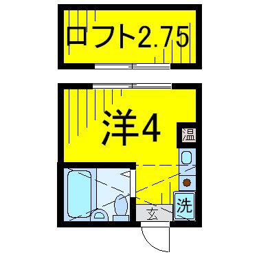 FLAT.M(ワンルーム/2階)の間取り写真