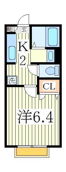 クレールメゾン(1K/1階)の間取り写真