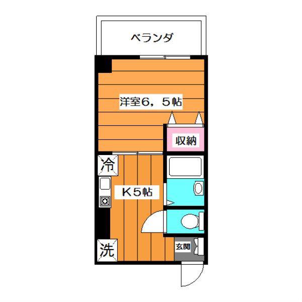 石井ビル(1K/3階)の間取り写真