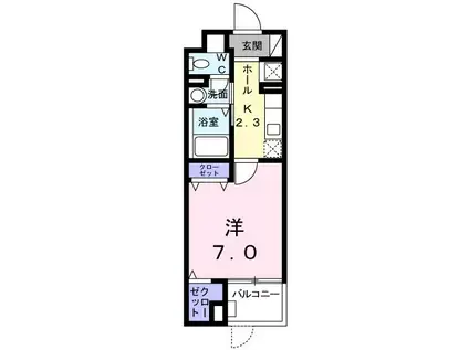 ステラメゾン イースト(1K/1階)の間取り写真