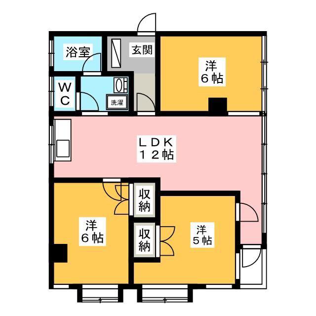 フレア443(3LDK/5階)の間取り写真
