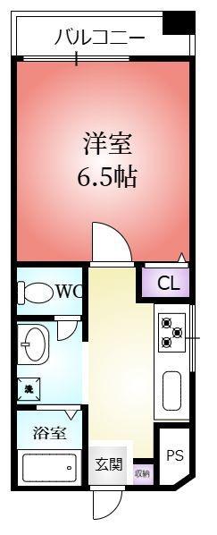 フォレスト1番館(1K/1階)の間取り写真