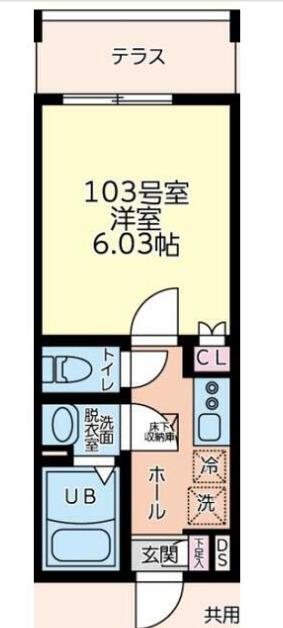 フルセイル中山Ⅱ(1K/1階)の間取り写真