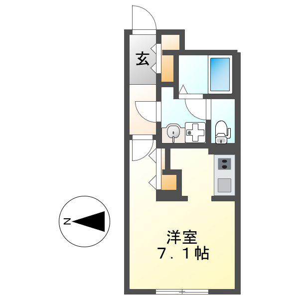 MTM東別院(ワンルーム/3階)の間取り写真
