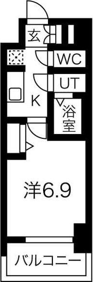 メイクスアート太閤通(1K/4階)の間取り写真