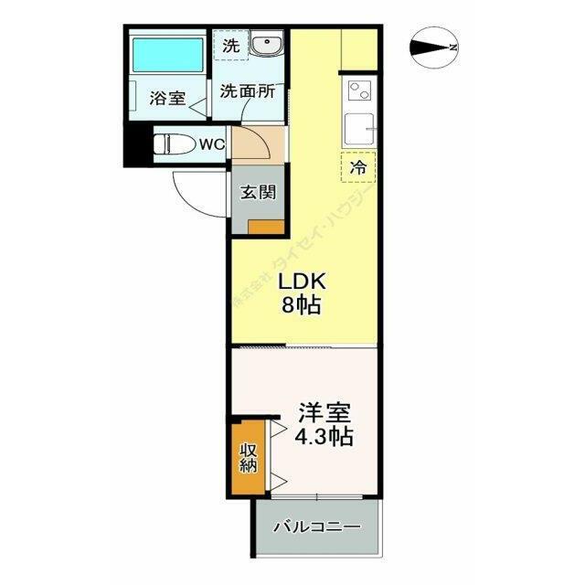 MILESTONE SASAZUKA(1LDK/1階)の間取り写真