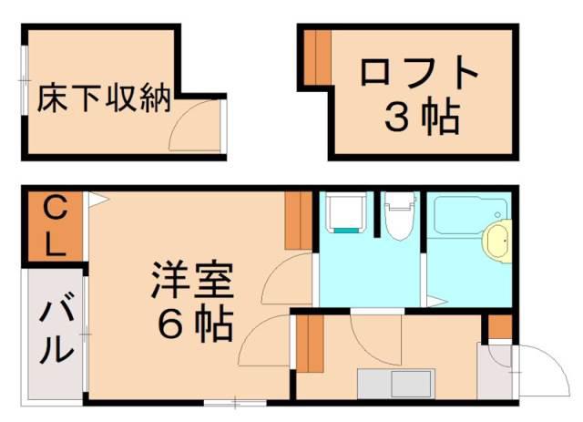 ベネフィスタウン井尻I(1K/1階)の間取り写真
