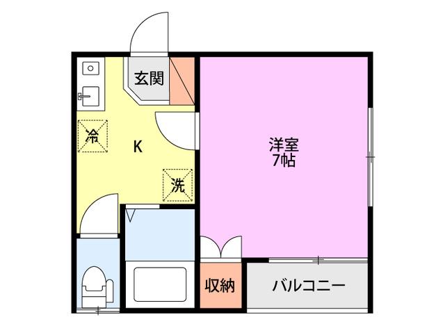 SAJA-CHERRYFIELD(1K/1階)の間取り写真