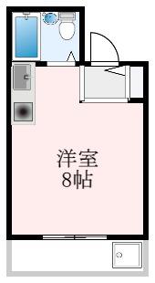 喜志マンション(ワンルーム/3階)の間取り写真