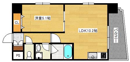 ONES CASTLE(1LDK/7階)の間取り写真