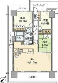 BRILLIA御幣島(3LDK/6階)の間取り写真