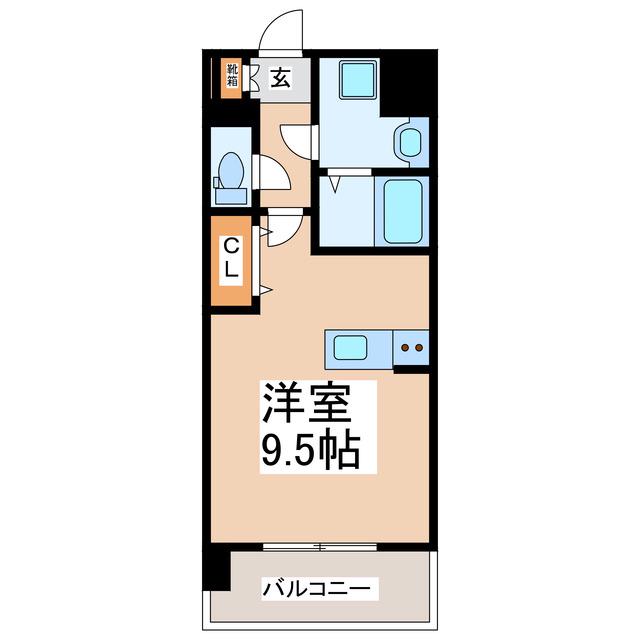 SQUARE三里木駅前(ワンルーム/3階)の間取り写真