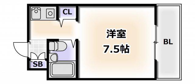 ラフィナート(ワンルーム/7階)の間取り写真