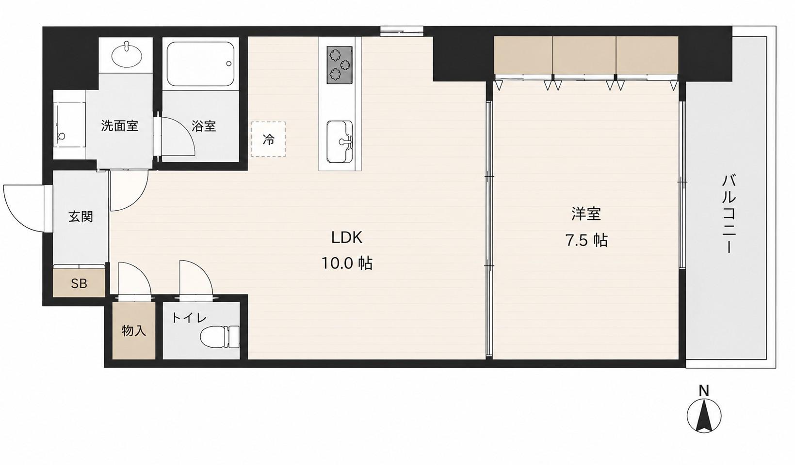 IMAKIYA.BLD(1LDK/4階)の間取り写真