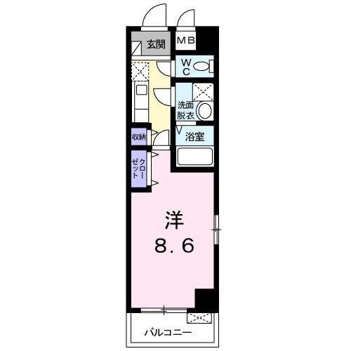 メゾン ド サクラ(1K/4階)の間取り写真