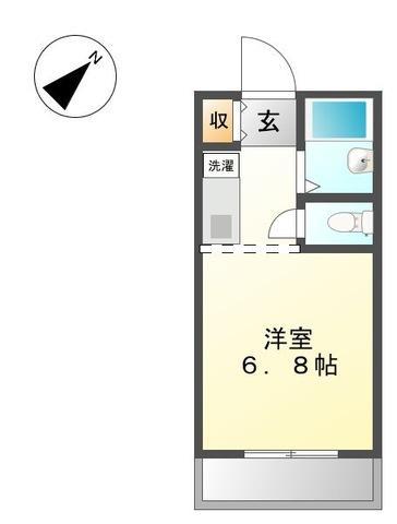 MATSUKAZE(1K/1階)の間取り写真