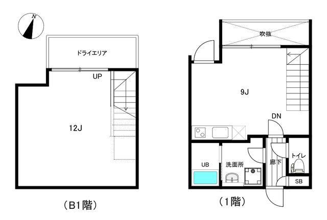 ALERO自由が丘サウス(1LDK/1階)の間取り写真