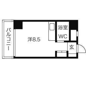 二条GCビル(ワンルーム/7階)の間取り写真