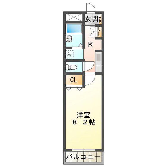 サンハイム駒田(1K/3階)の間取り写真