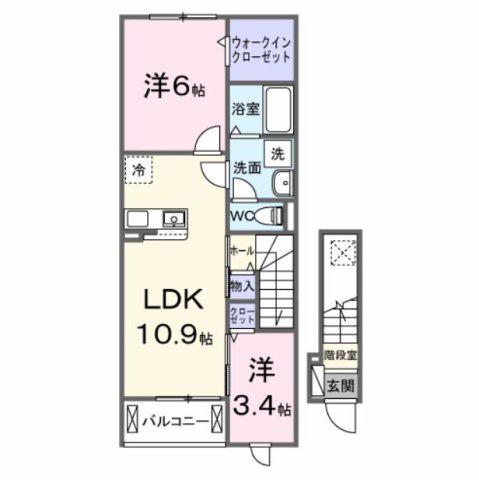 REGALEIRA レガレイラ(2LDK/2階)の間取り写真