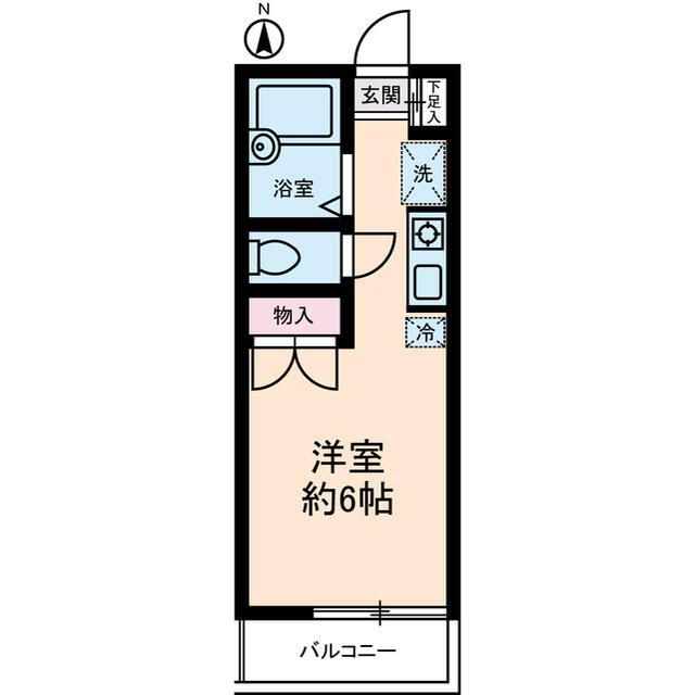 アケタ・アマビレ(ワンルーム/2階)の間取り写真
