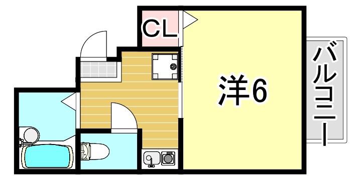 ライラックコート(1K/1階)の間取り写真