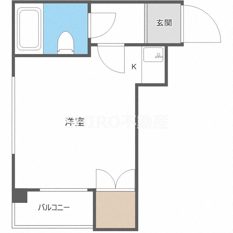 シャンクレール塚本(1K/6階)の間取り写真