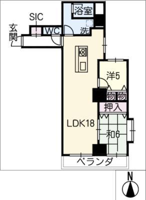 パインエリゼ(2LDK/4階)の間取り写真