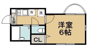 セレ青葉台(1K/1階)の間取り写真