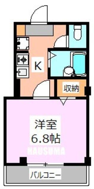 カーサエテルノK(1K/2階)の間取り写真