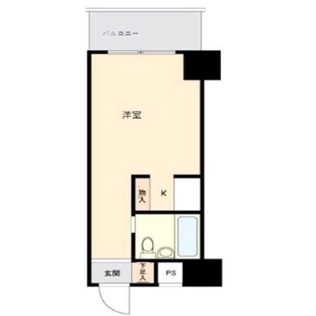 井上ビル・スカイコート横浜日ノ出町(ワンルーム/5階)の間取り写真