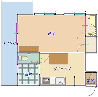 マンション1・3・6(ワンルーム/3階)の間取り写真