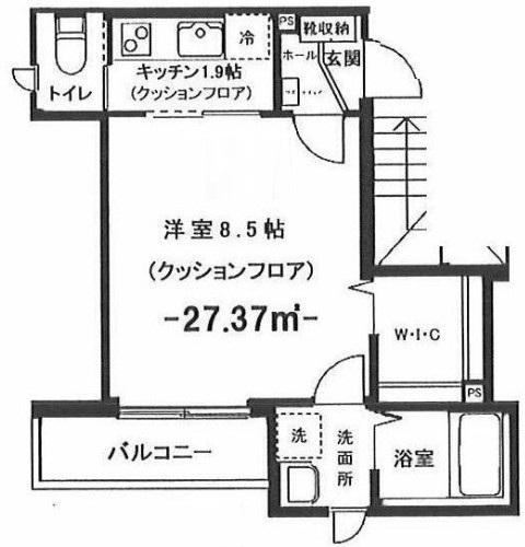 アネーロ経堂(1K/1階)の間取り写真