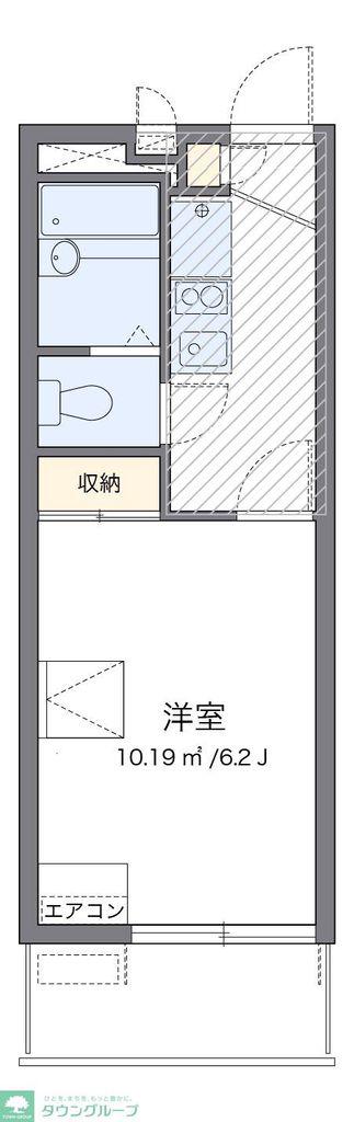 レオパレス俊(1K/3階)の間取り写真