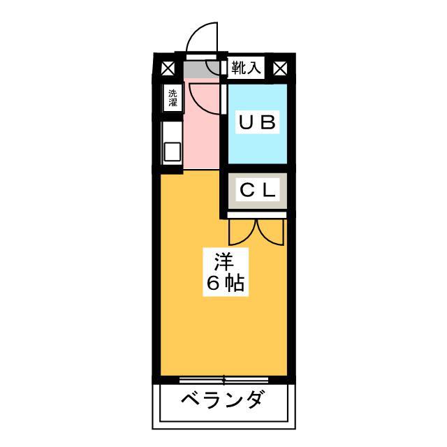 ベルテ南浦和(ワンルーム/3階)の間取り写真