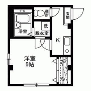 オーキッド(1K/2階)の間取り写真