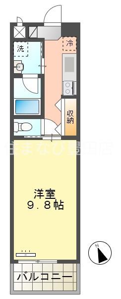 メゾン ド ビジェ(1K/5階)の間取り写真