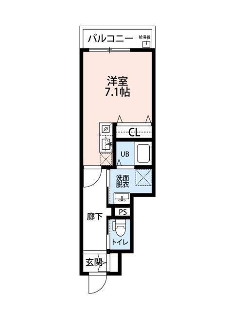 ラントヴィル船堀(ワンルーム/1階)の間取り写真