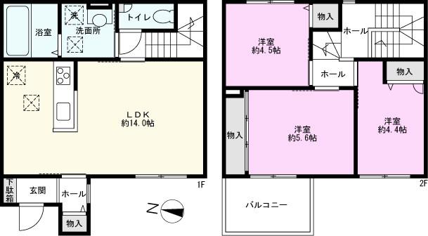 ALTO TERRACE(3LDK/1階)の間取り写真