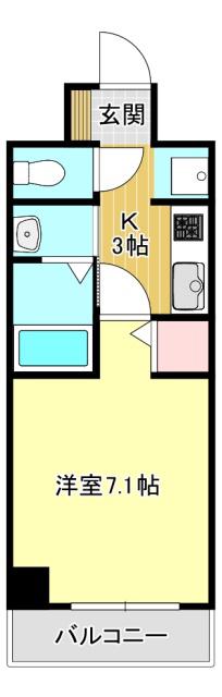 IS常盤(1K/8階)の間取り写真
